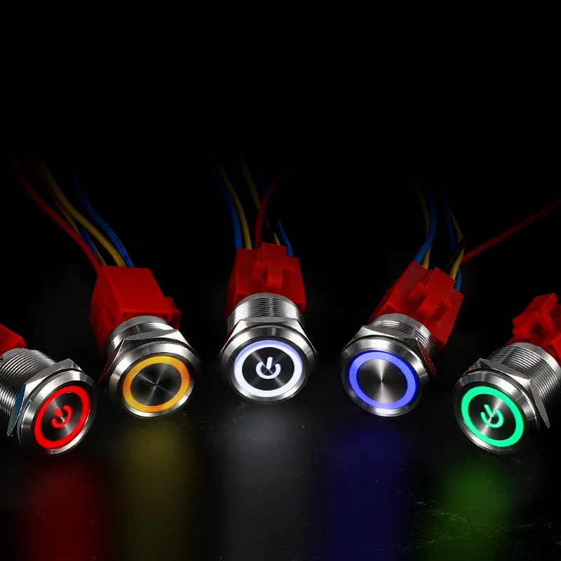 Metalowy przełącznik przyciskowy 16 mm