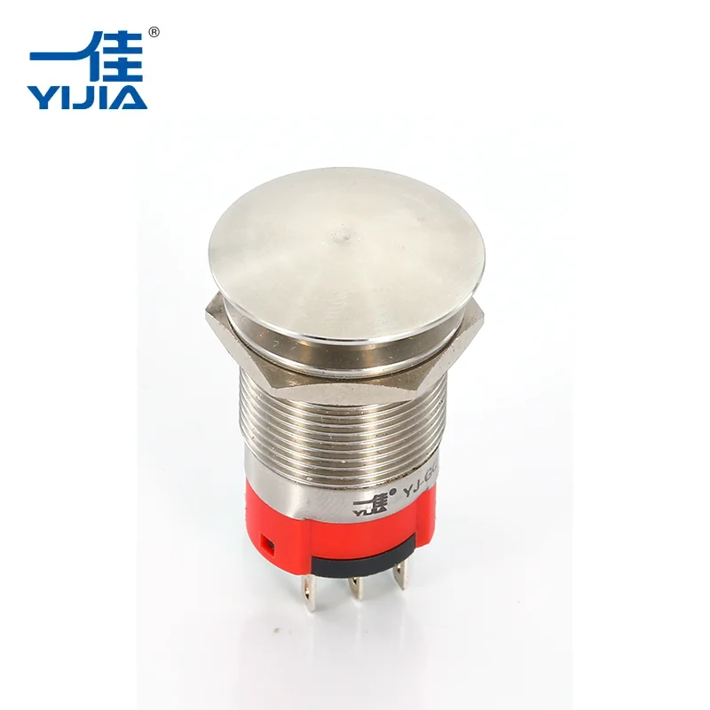 Typ grzybów kolorowy metalowy przełącznik przycisku