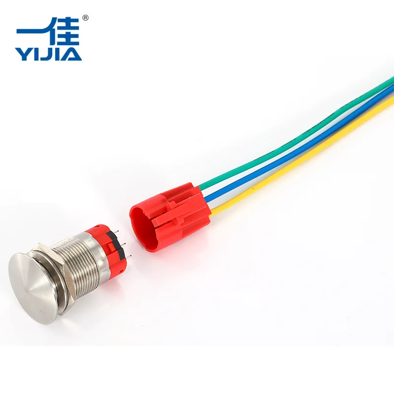 Typ grzybów kolorowy metalowy przełącznik przycisku