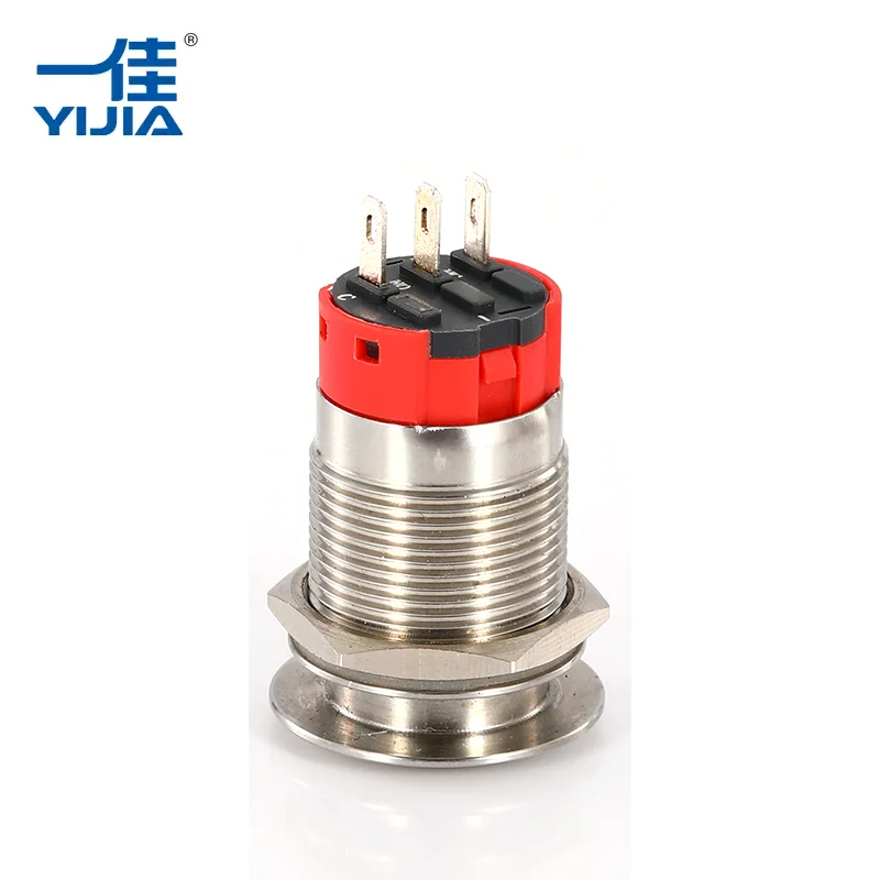 Typ grzybów kolorowy metalowy przełącznik przycisku